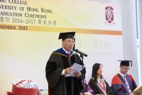 Prof Wai-Yee CHAN, College Master, addressing the Graduation Ceremony